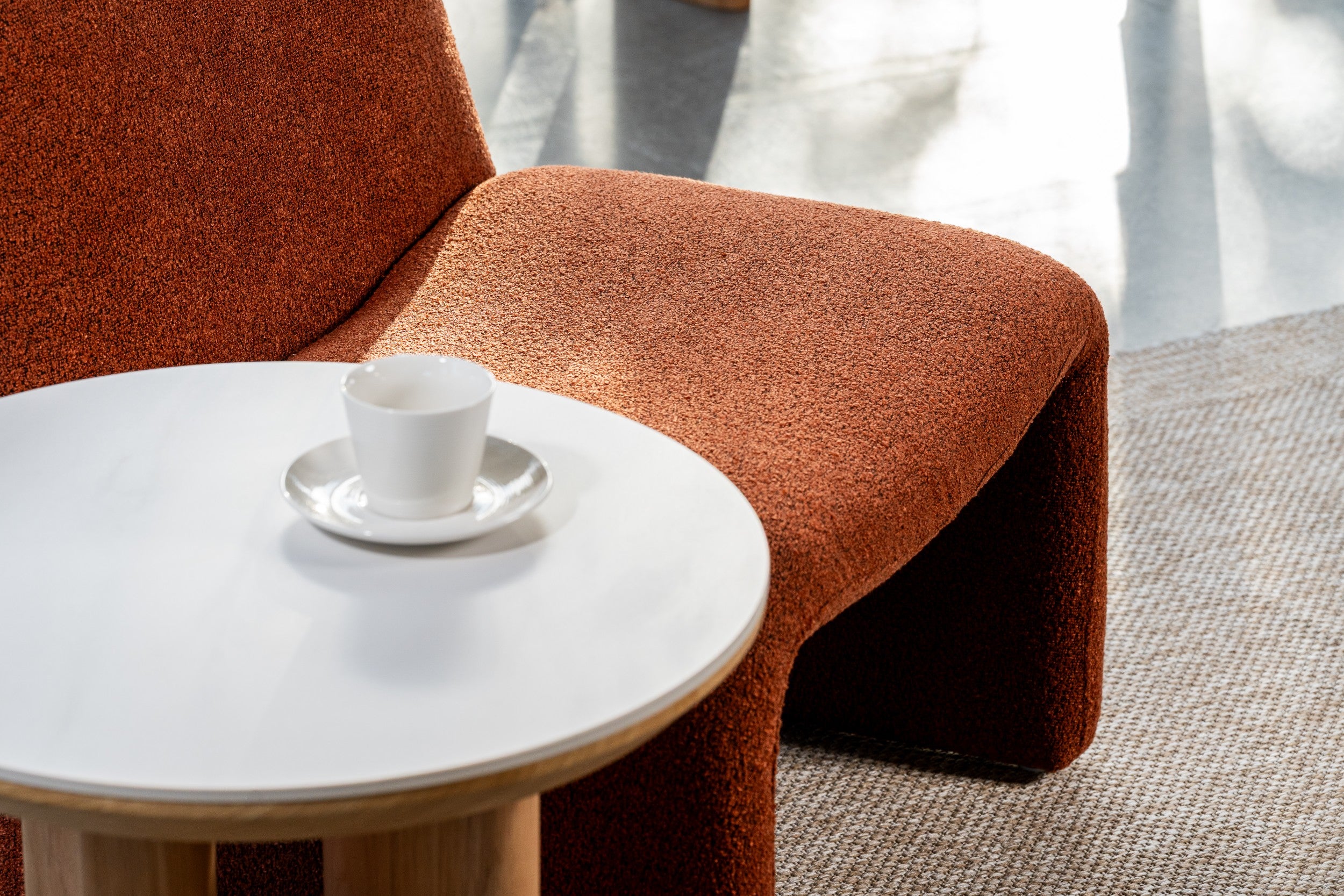 Natura Side Table Natural With Ceramic