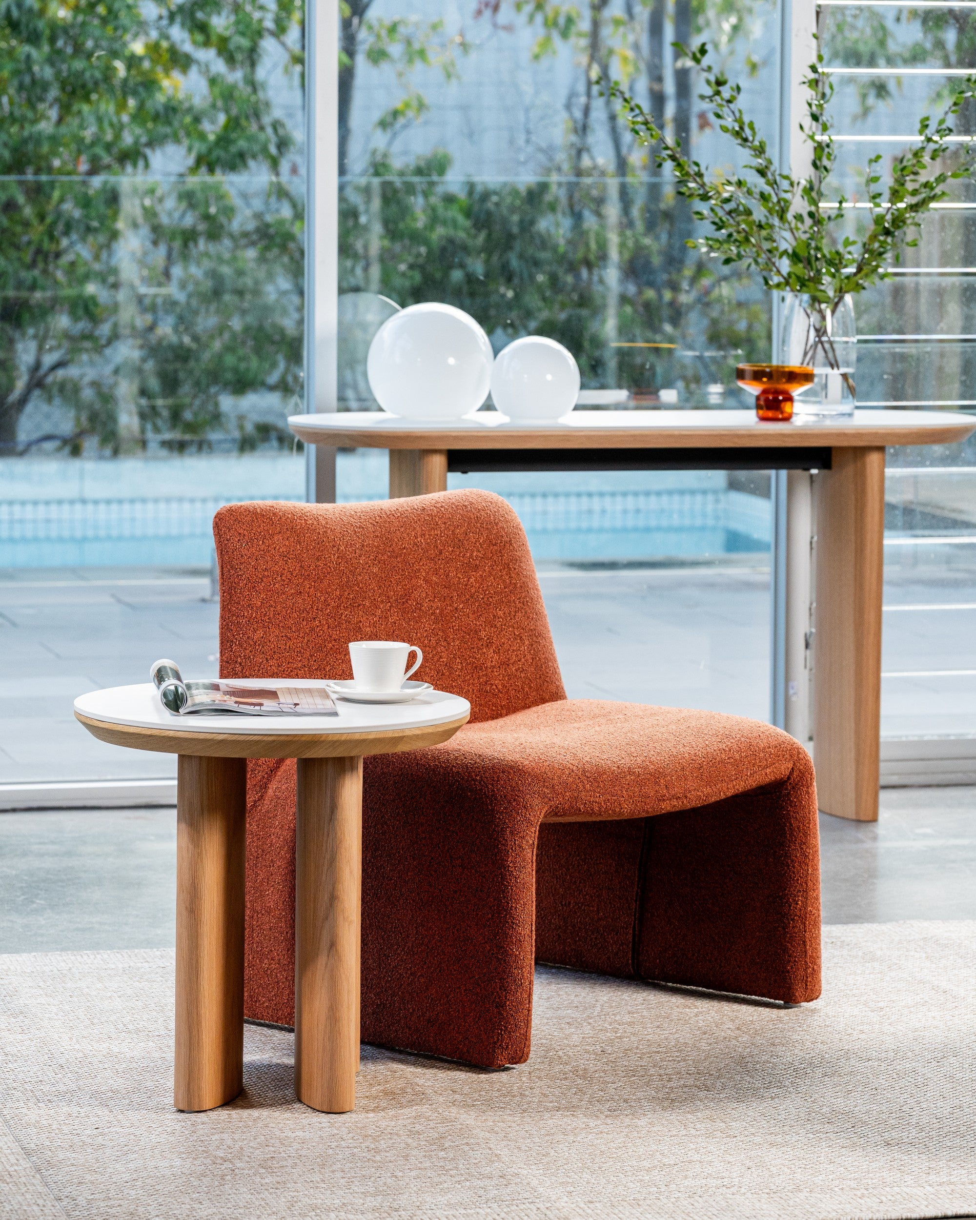Natura Side Table Natural With Ceramic