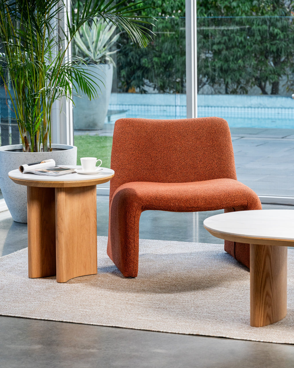 Natura Side Table Natural With Ceramic