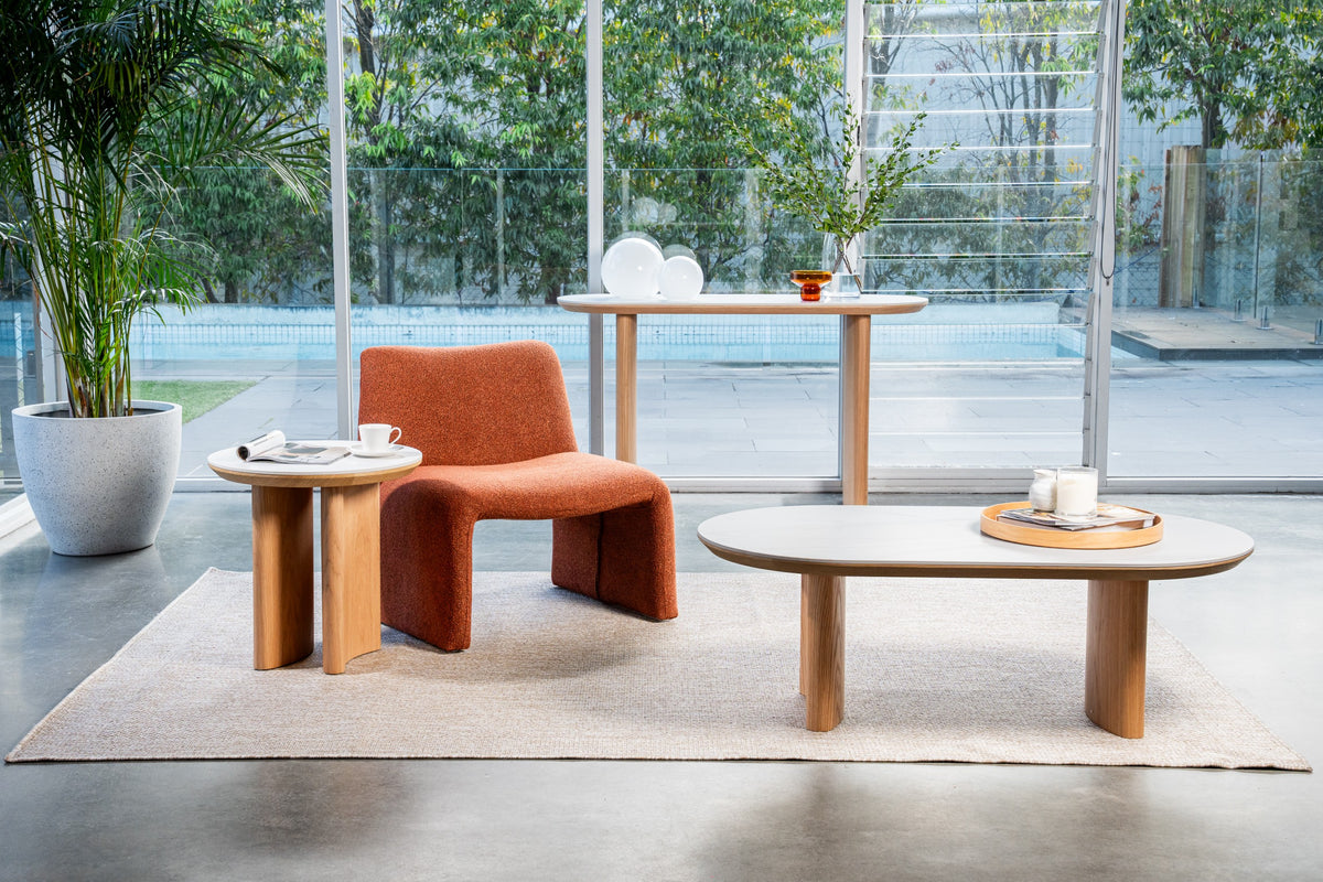 Lurevia Coffee Table Natural With Ceramic
