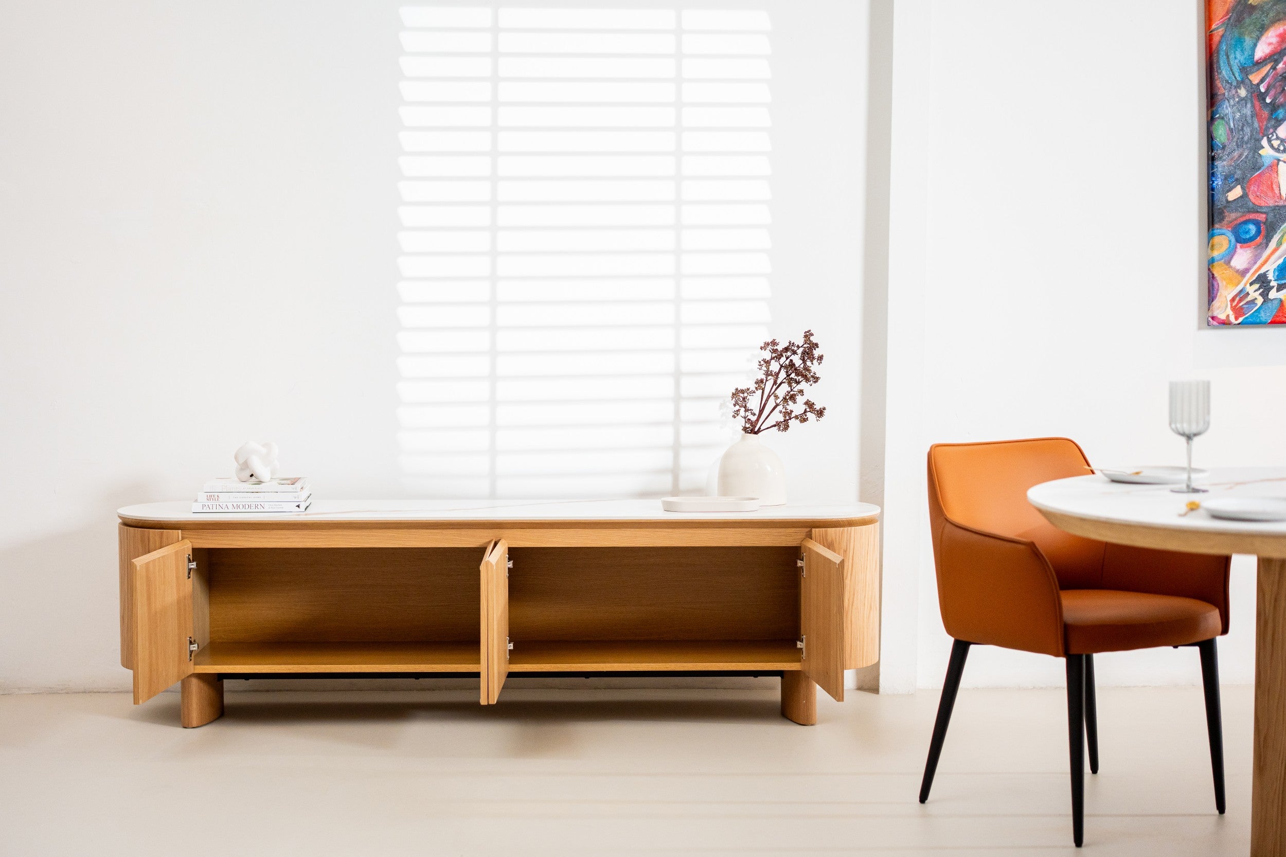 Natura TV Unit Natural With Ceramic