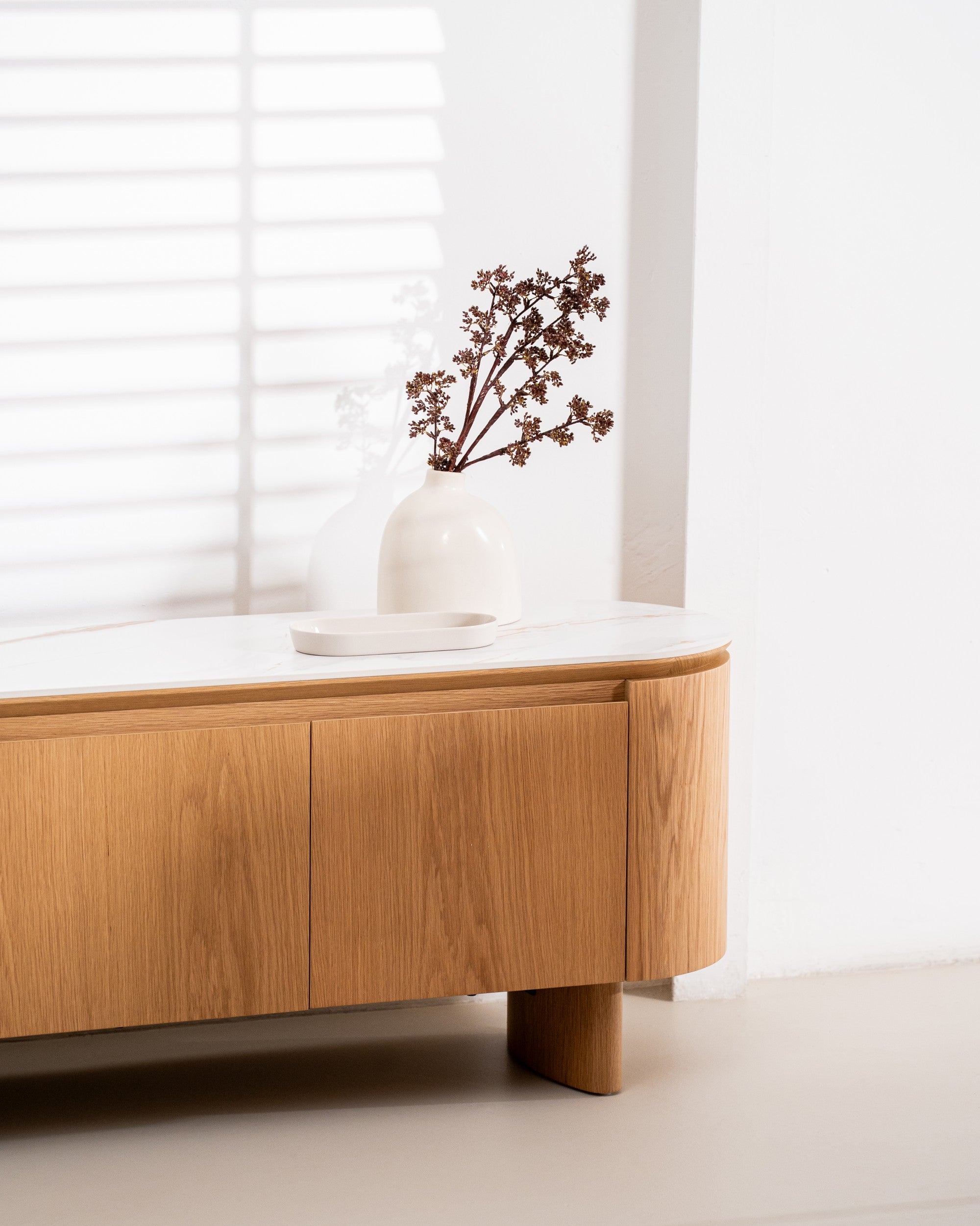 Natura TV Unit Natural With Ceramic