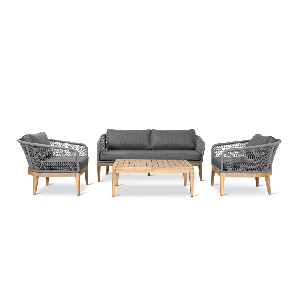 4pcs Outdoor Lounge Set - Grey