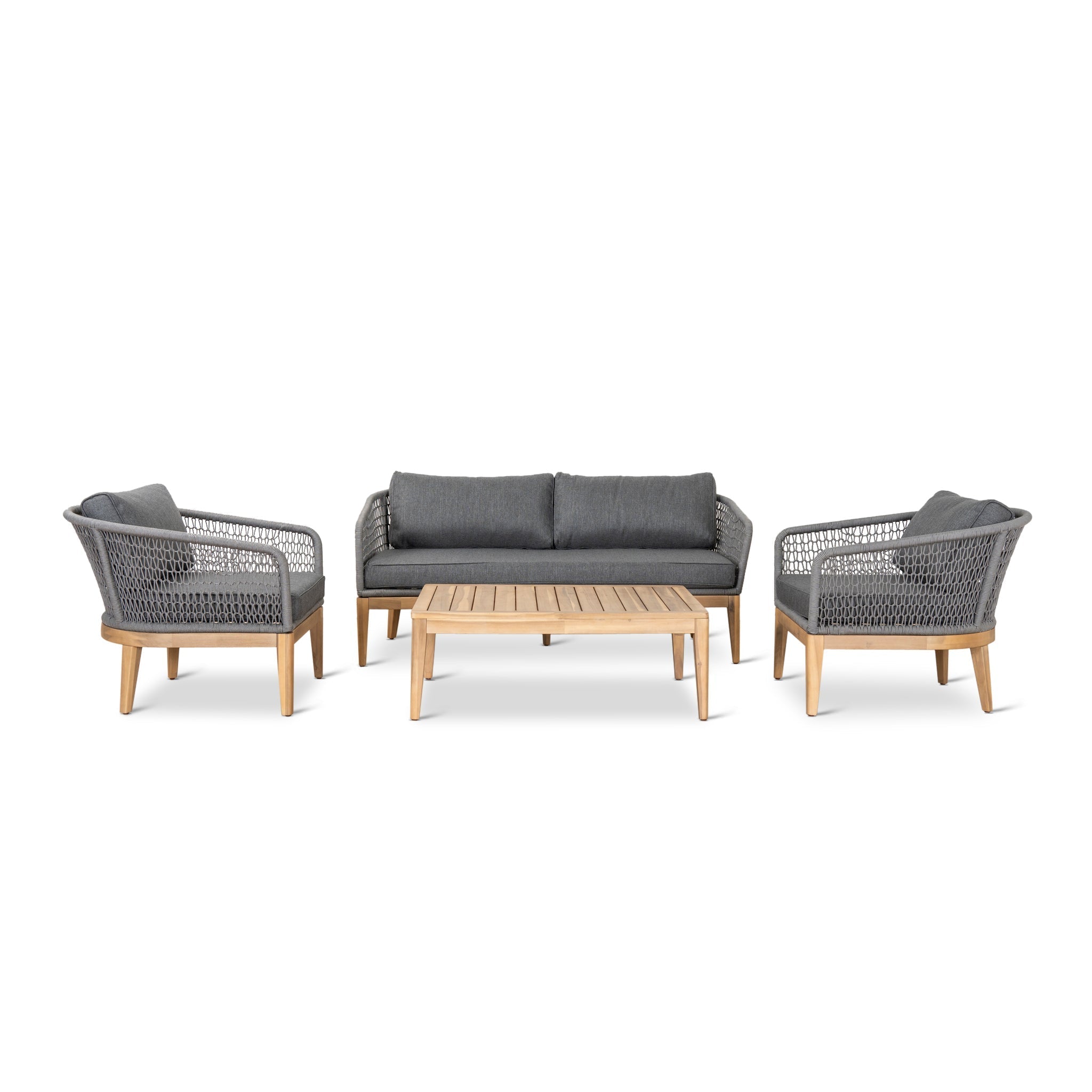 4pcs Outdoor Lounge Set - Grey