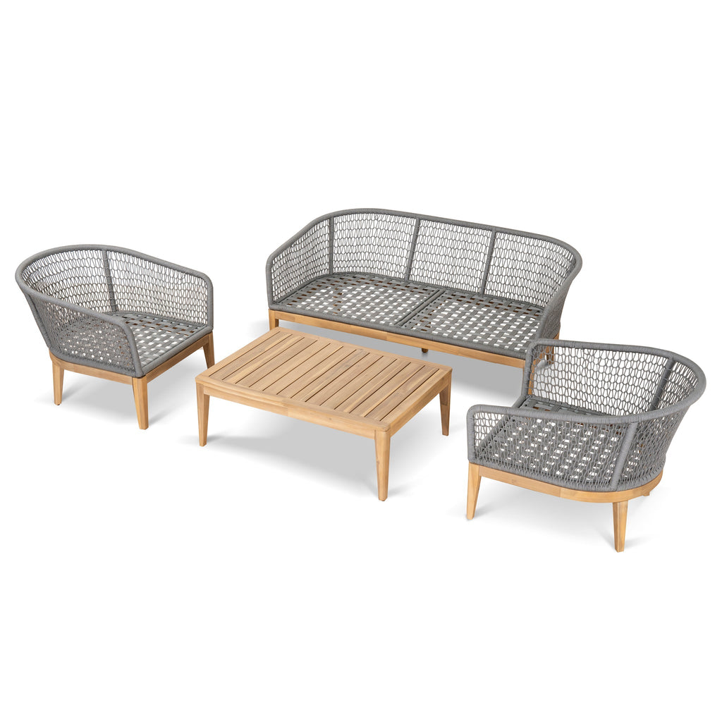4pcs Outdoor Lounge Set - Grey