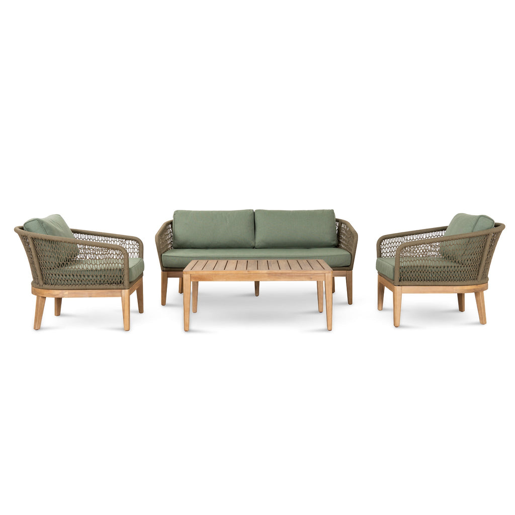 4pcs Outdoor Lounge Set - Royal Stone Green