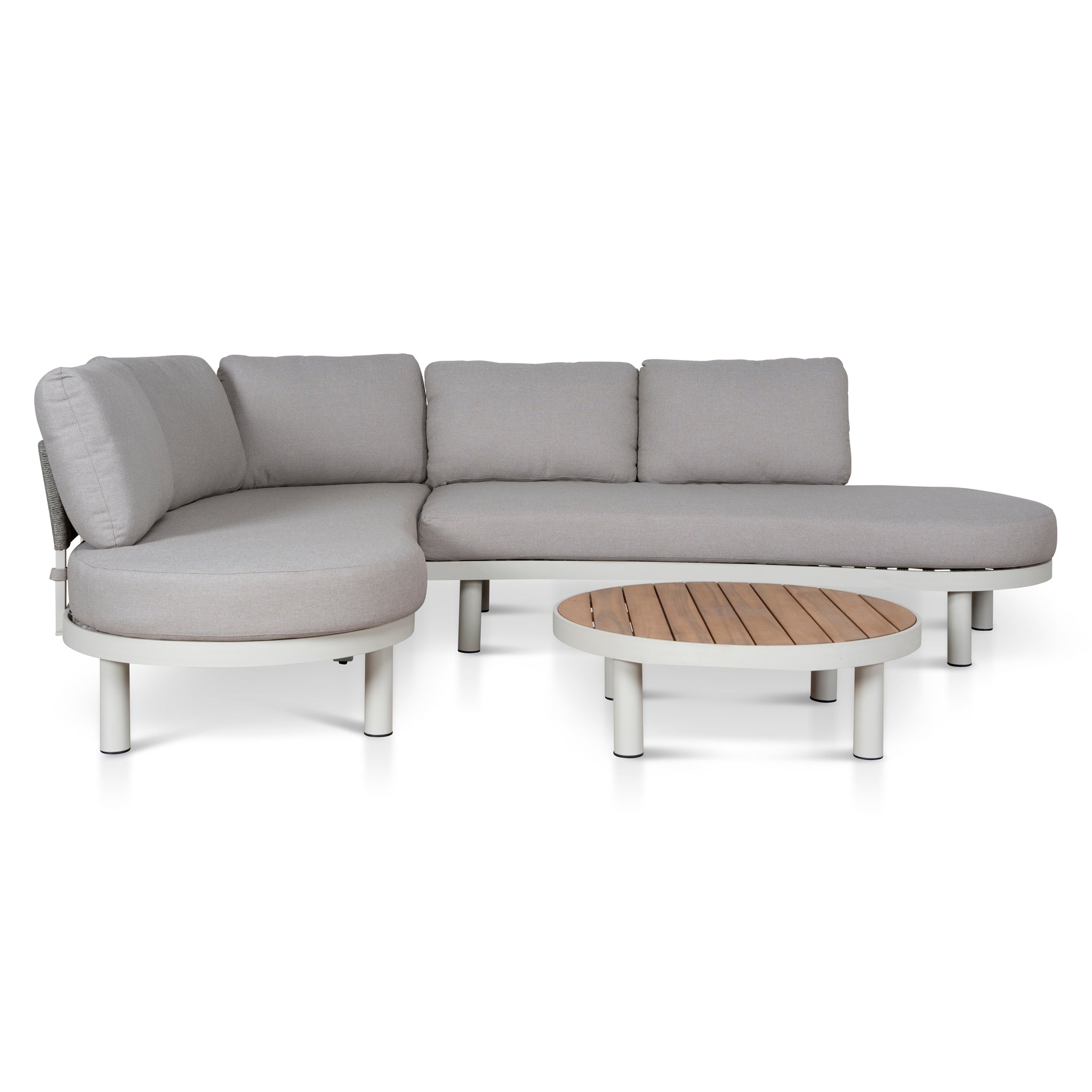 2pcs Outdoor Corner Lounge Set - Light Brown