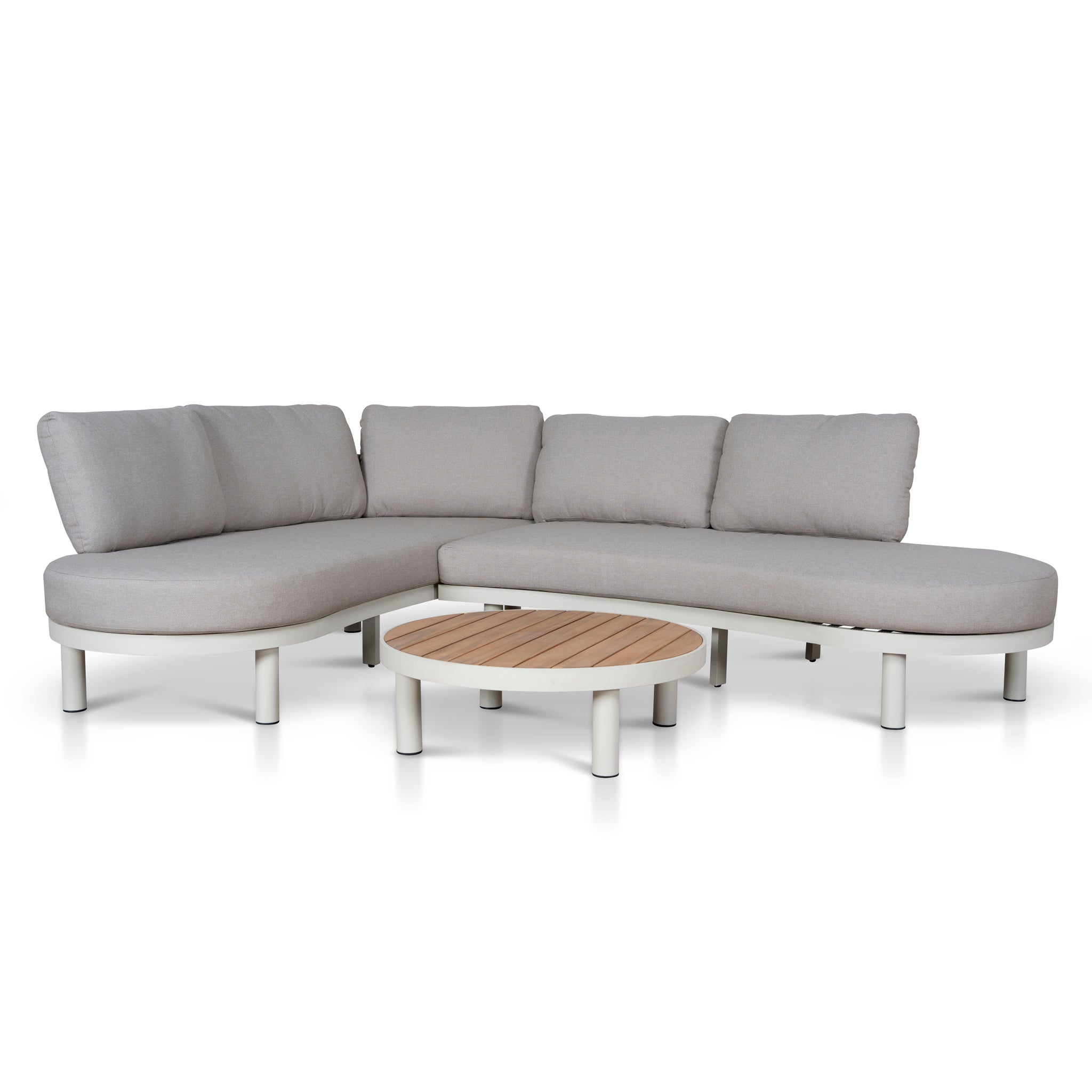 2pcs Outdoor Corner Lounge Set - Light Brown
