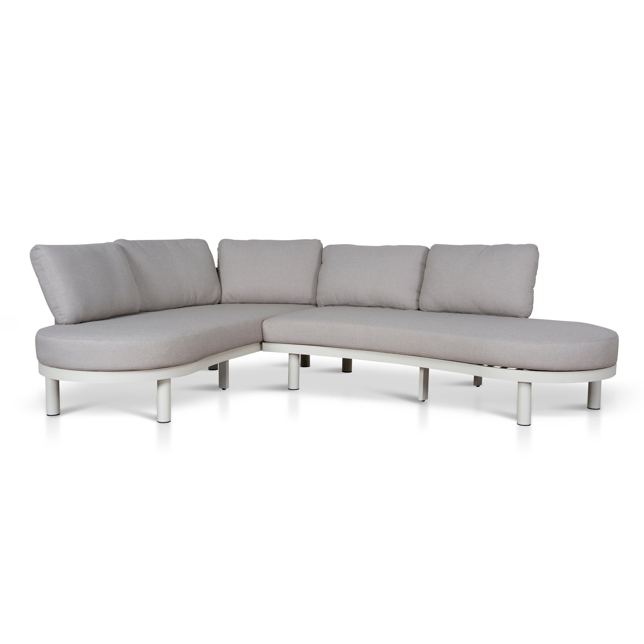 2pcs Outdoor Corner Lounge Set - Light Brown