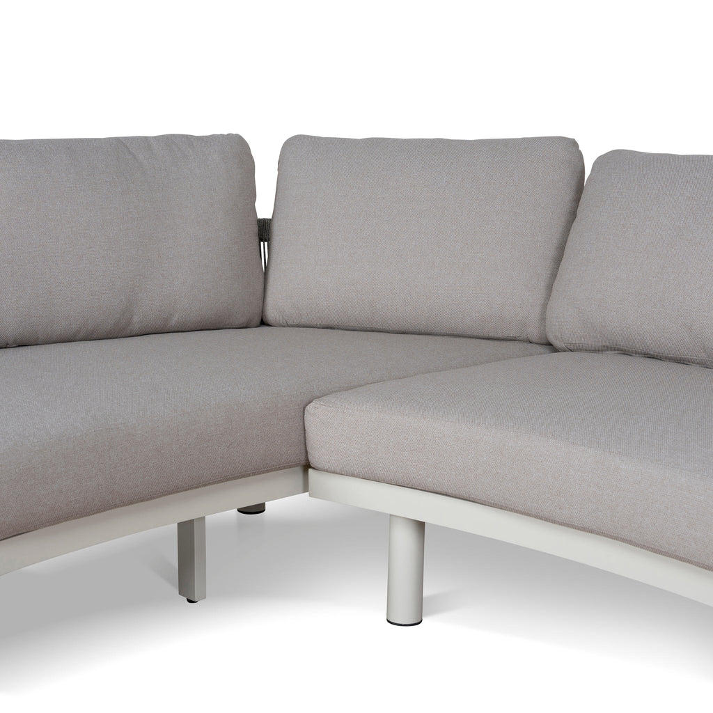 2pcs Outdoor Corner Lounge Set - Light Brown