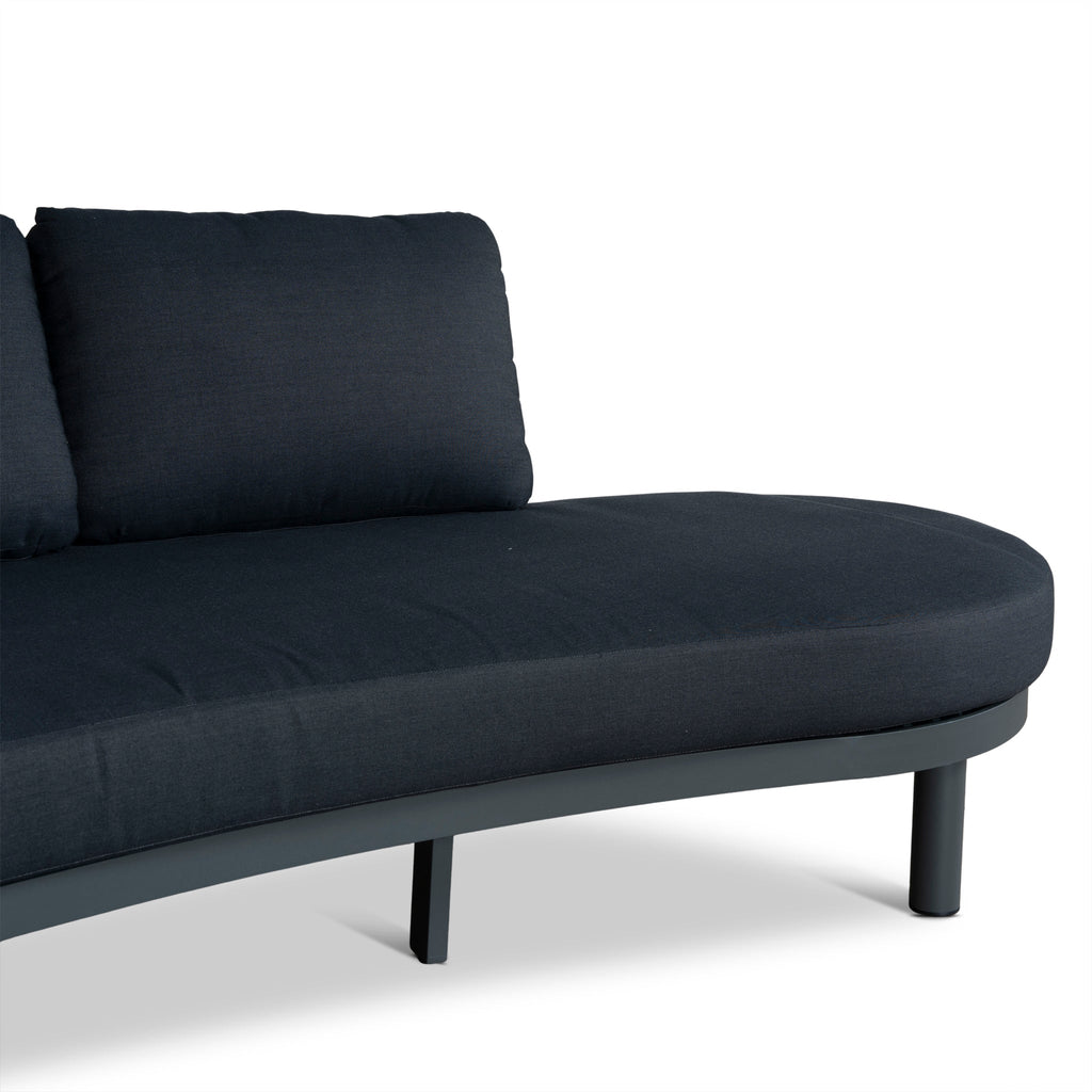 2pcs Outdoor Corner Lounge Set - Royal Dark Grey
