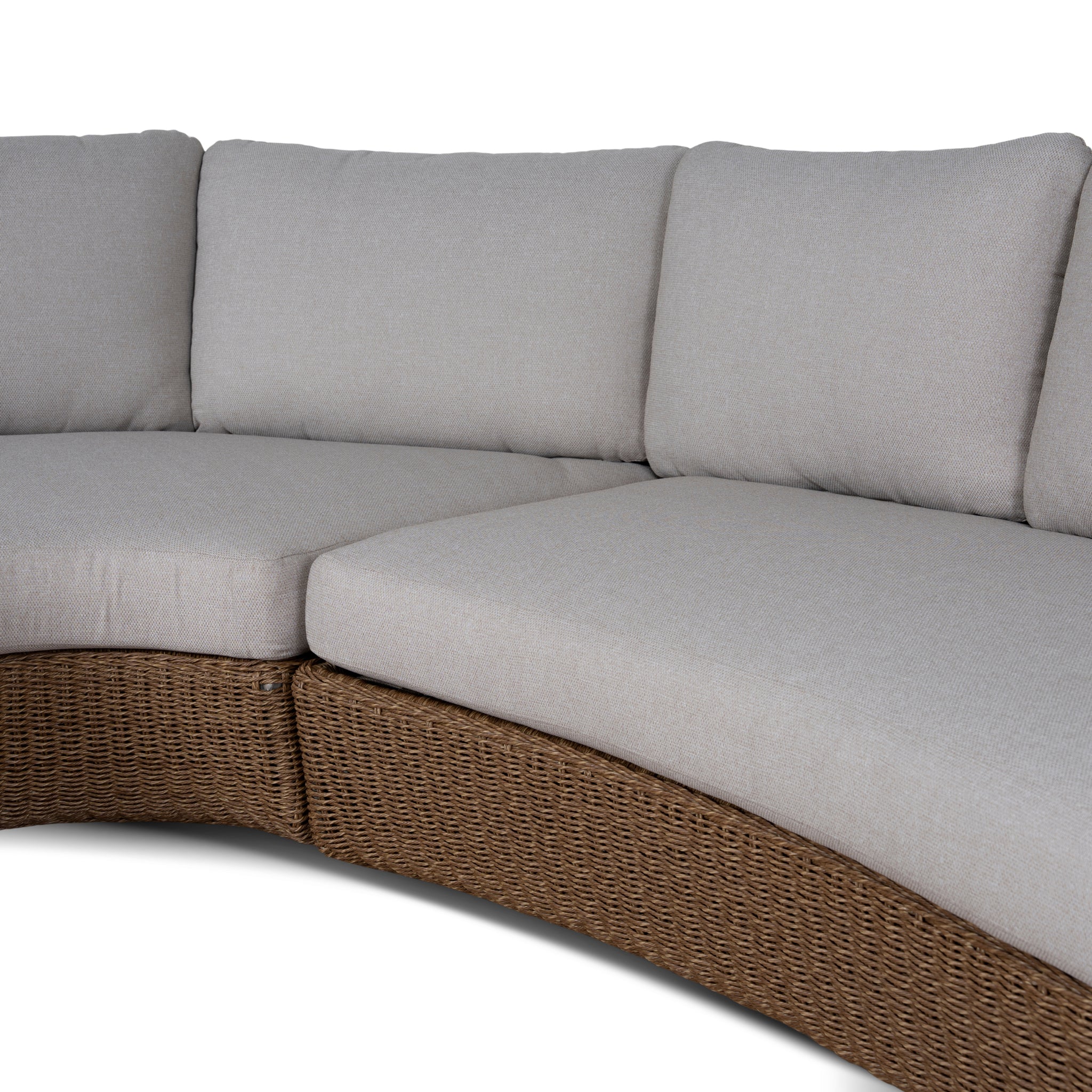 2pcs Outdoor Corner Lounge Set - Light Brown