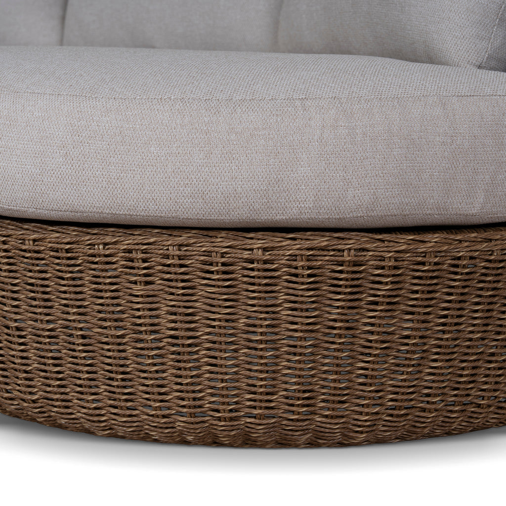 2pcs Outdoor Corner Lounge Set - Light Brown