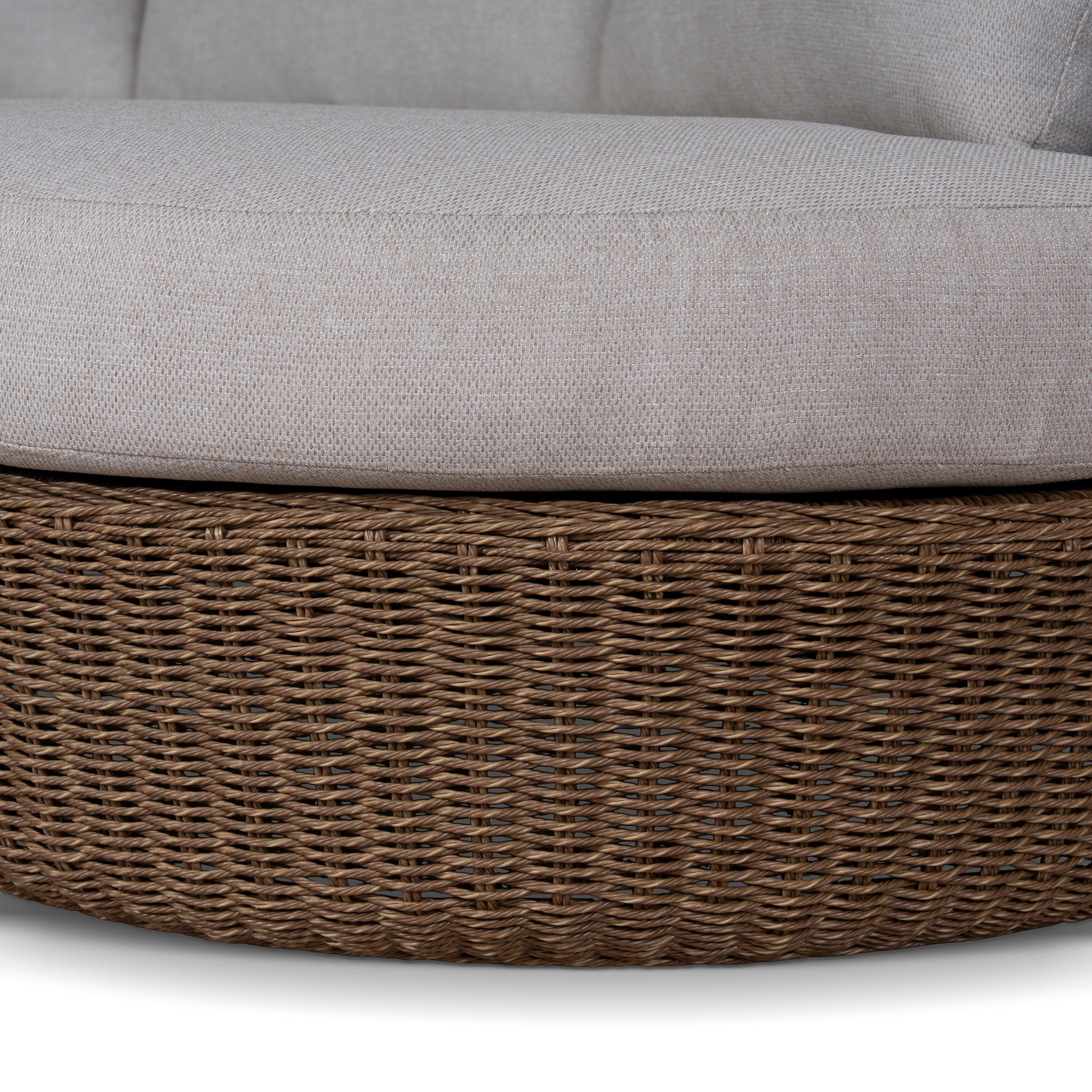 2pcs Outdoor Corner Lounge Set - Light Brown