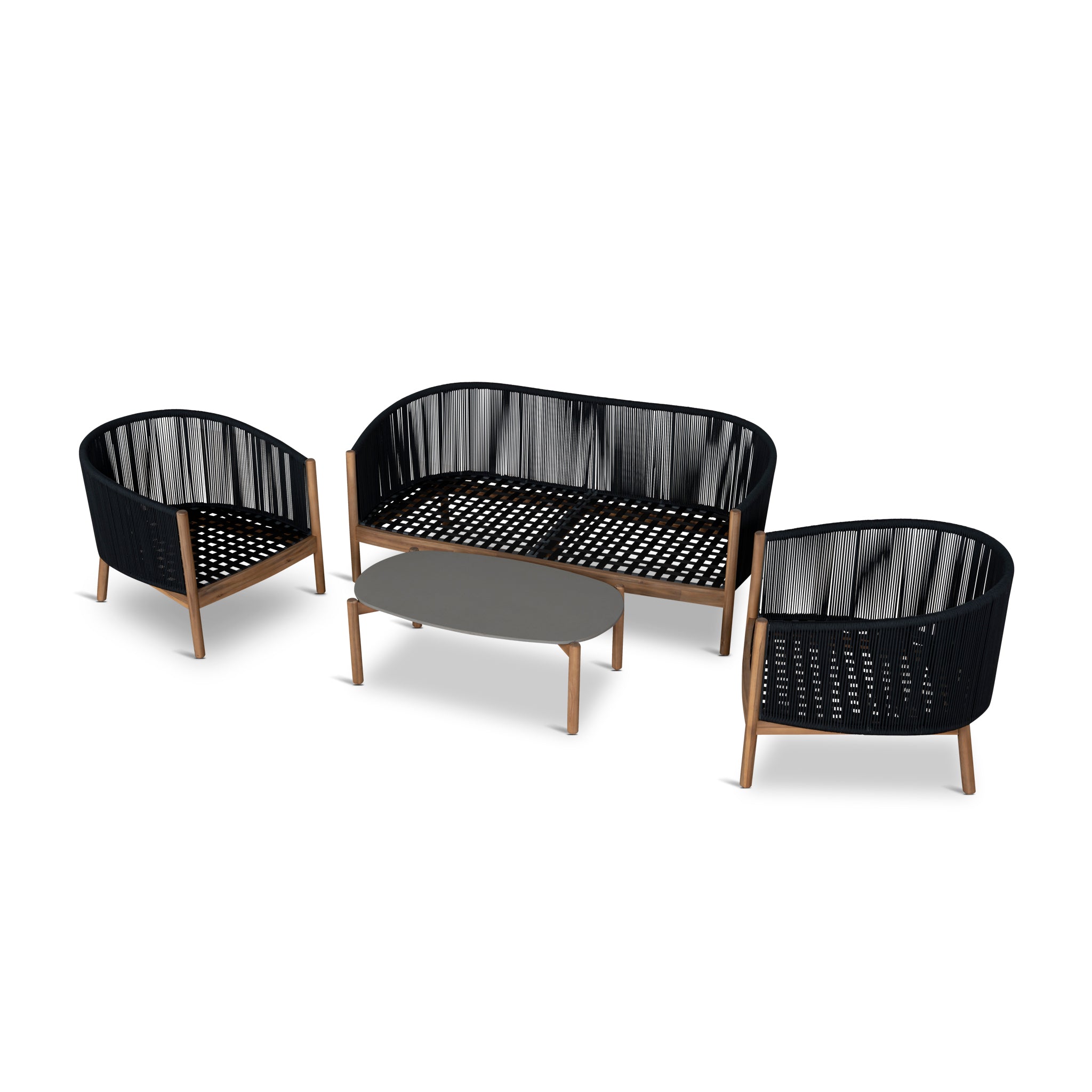 4pcs Outdoor Lounge Set - Anthracite