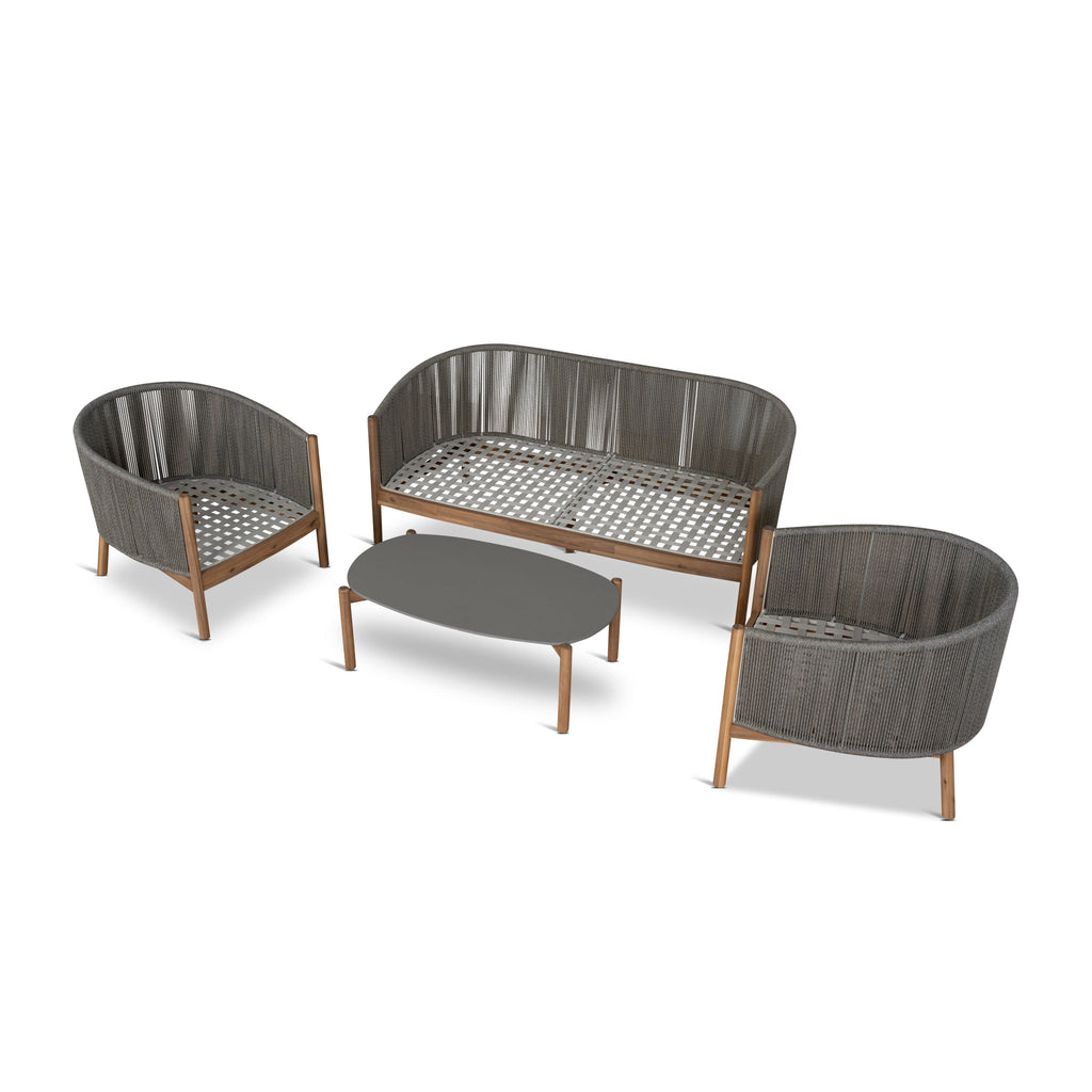 4pcs Outdoor Lounge Set - Light Brown