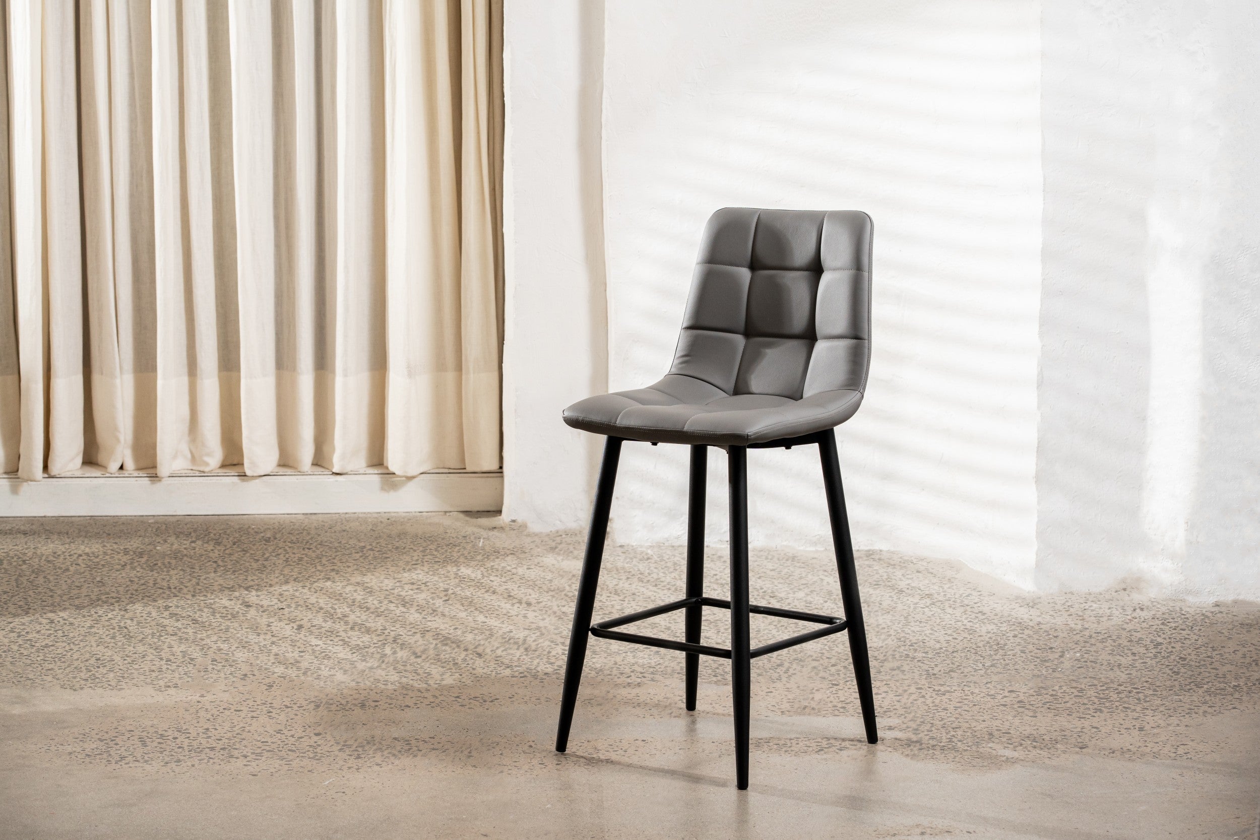 Graphite Bar Stool Grey (Set of 2)