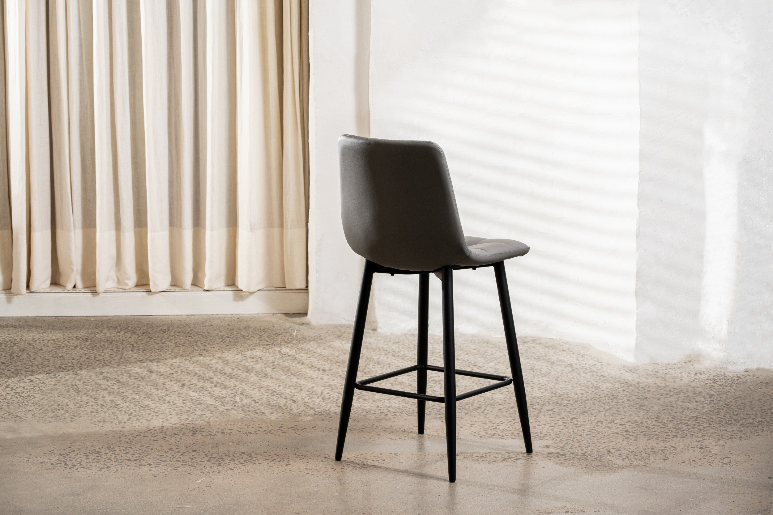 Graphite Bar Stool Grey (Set of 2)