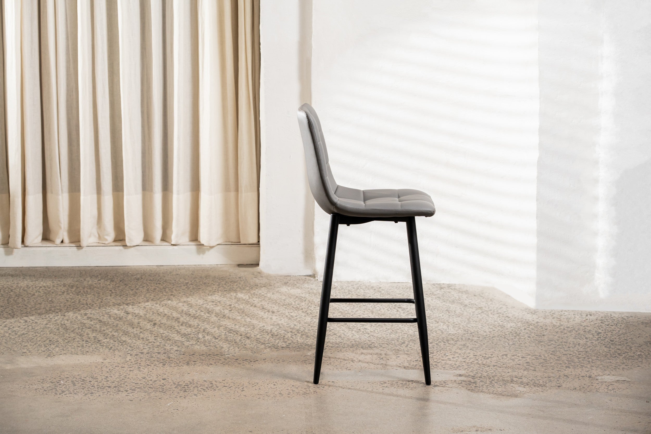 Graphite Bar Stool Grey (Set of 2)