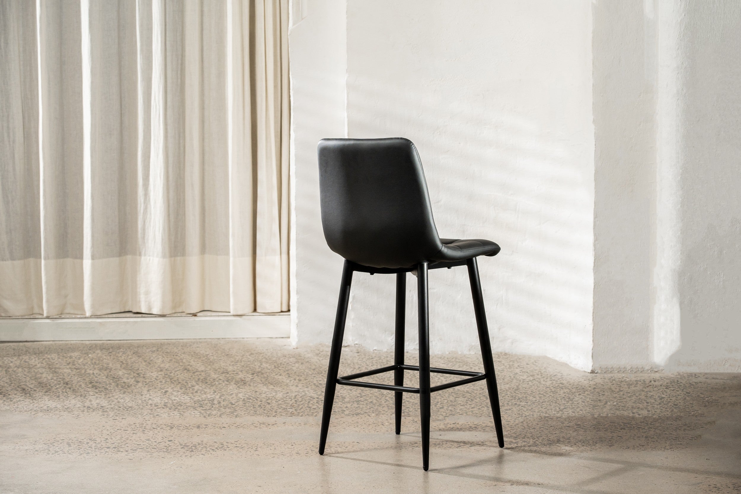 Graphite Bar Stool Black (Set of 2)
