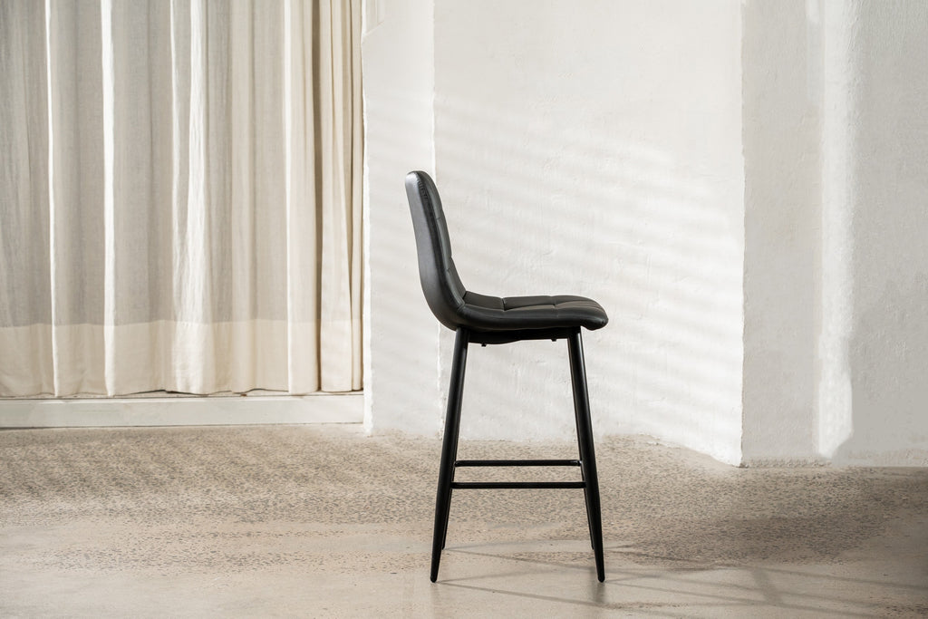 Graphite Bar Stool Black (Set of 2)