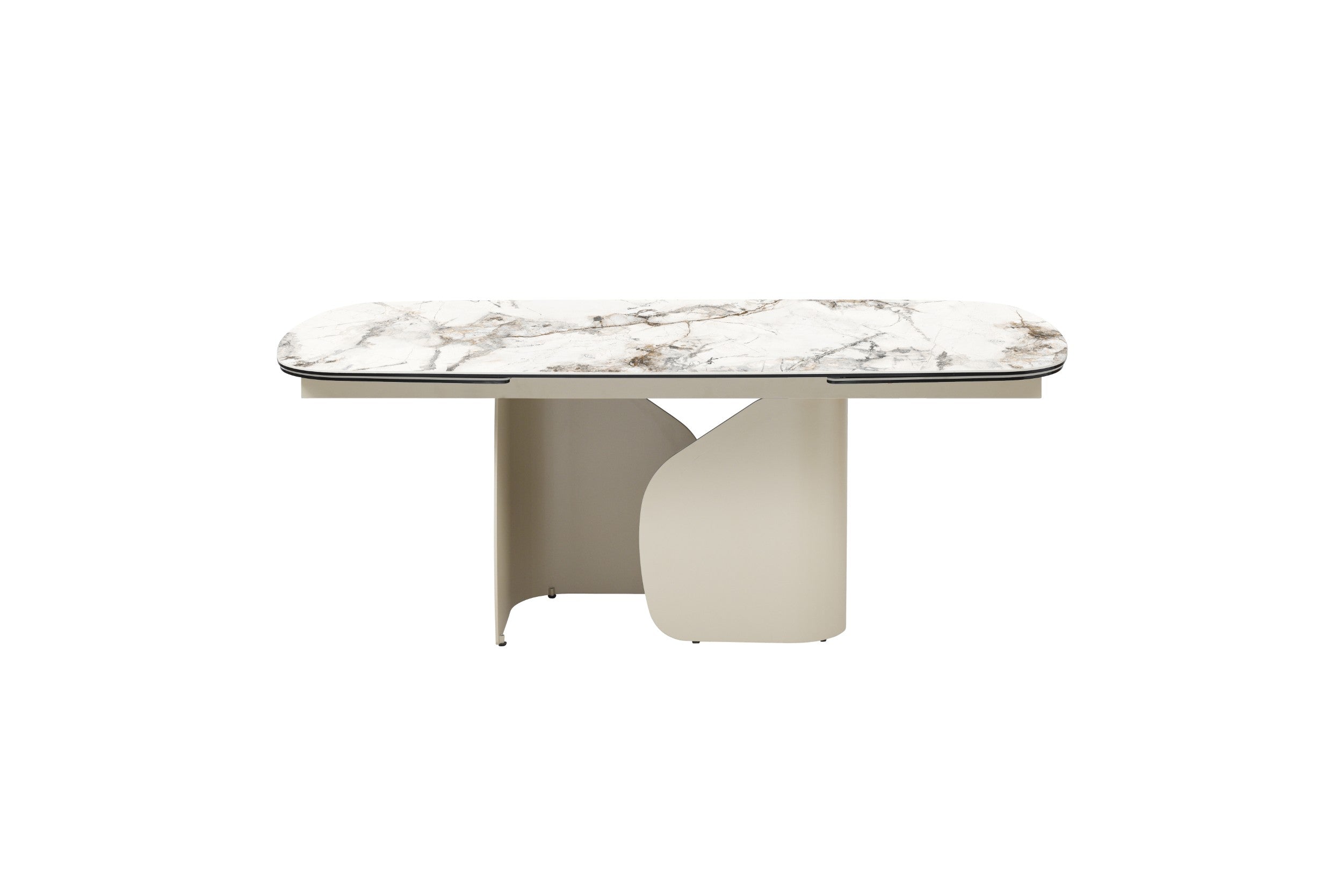 Carrara Extension Dining Table Milan White Marble