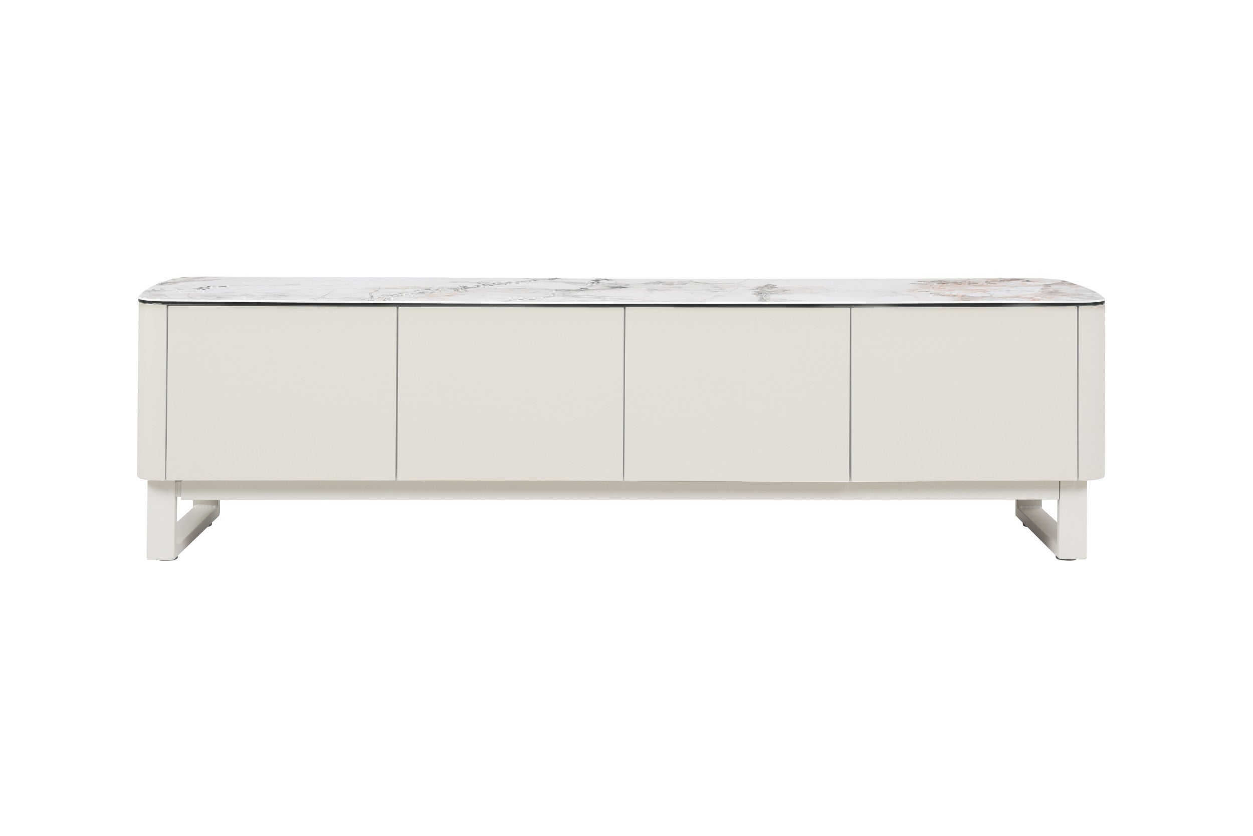 Carrara TV Unit Milan White Marble