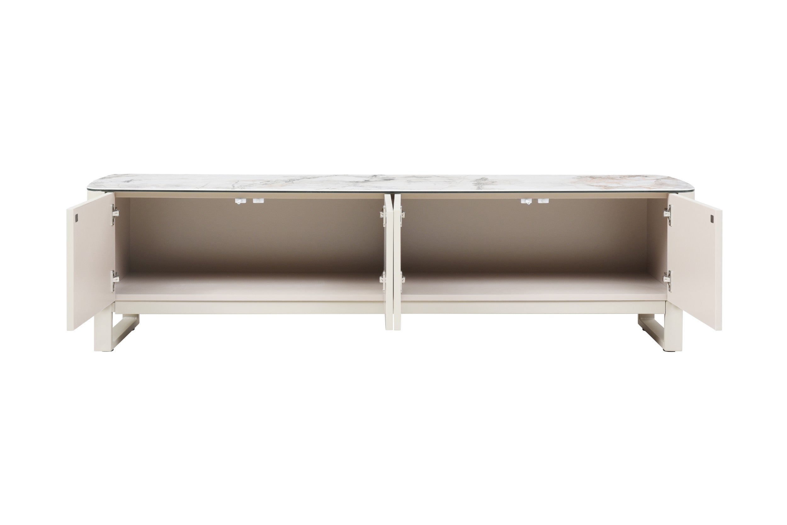 Carrara TV Unit Milan White Marble
