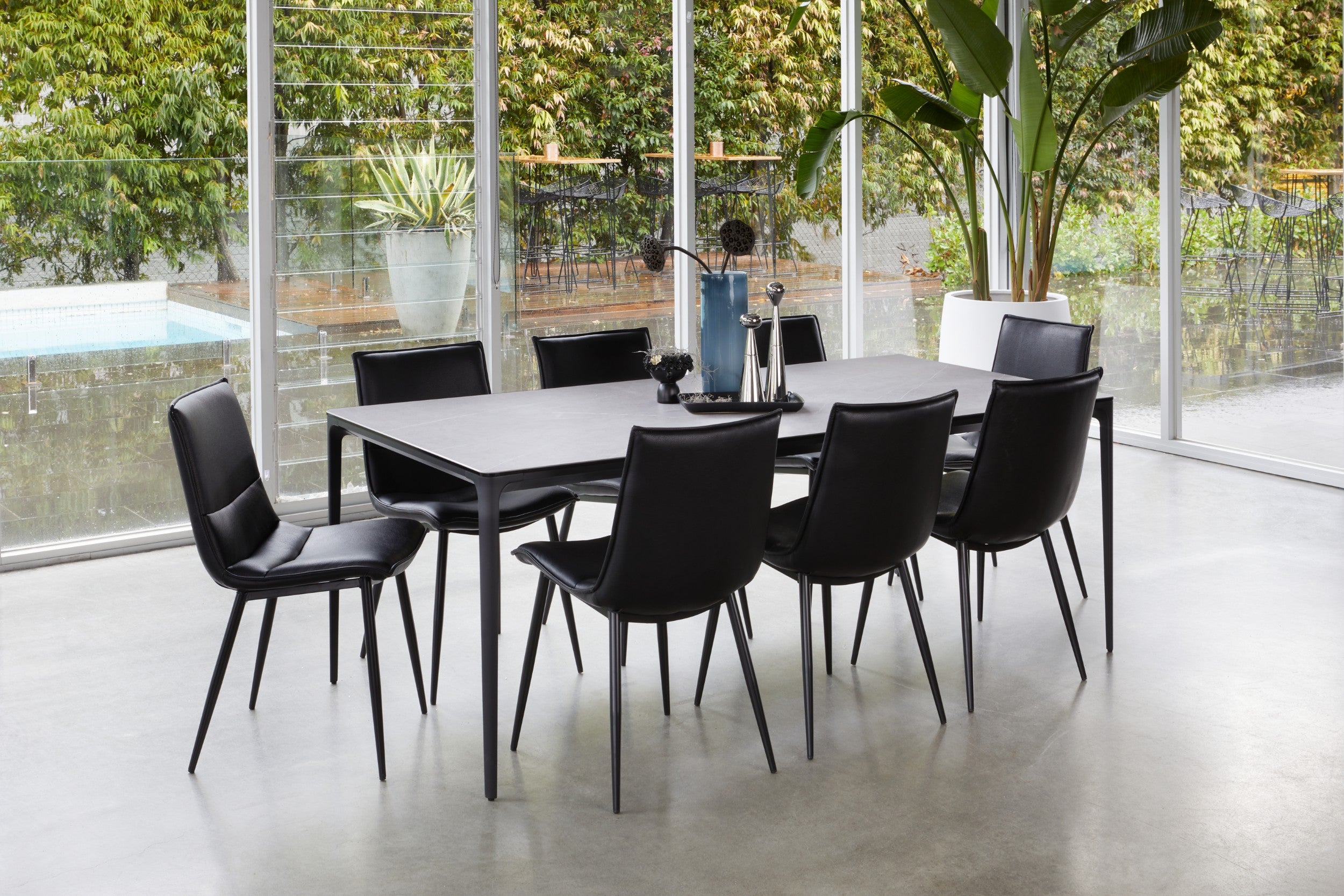 Grandeur Large Dining Table Cement Ceramic