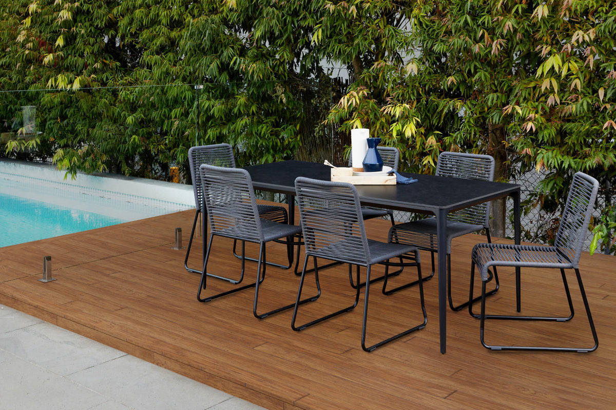 Livaro Outdoor Chair Charcoal (Set of 4)