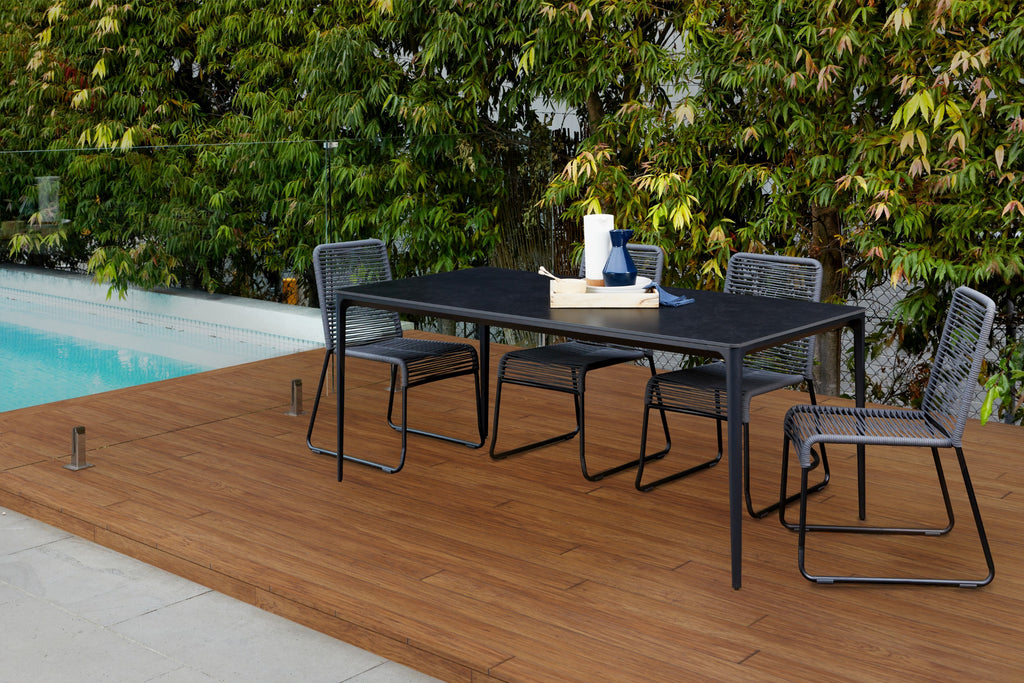 Grandeur Dining Table Grey Stone Ceramic