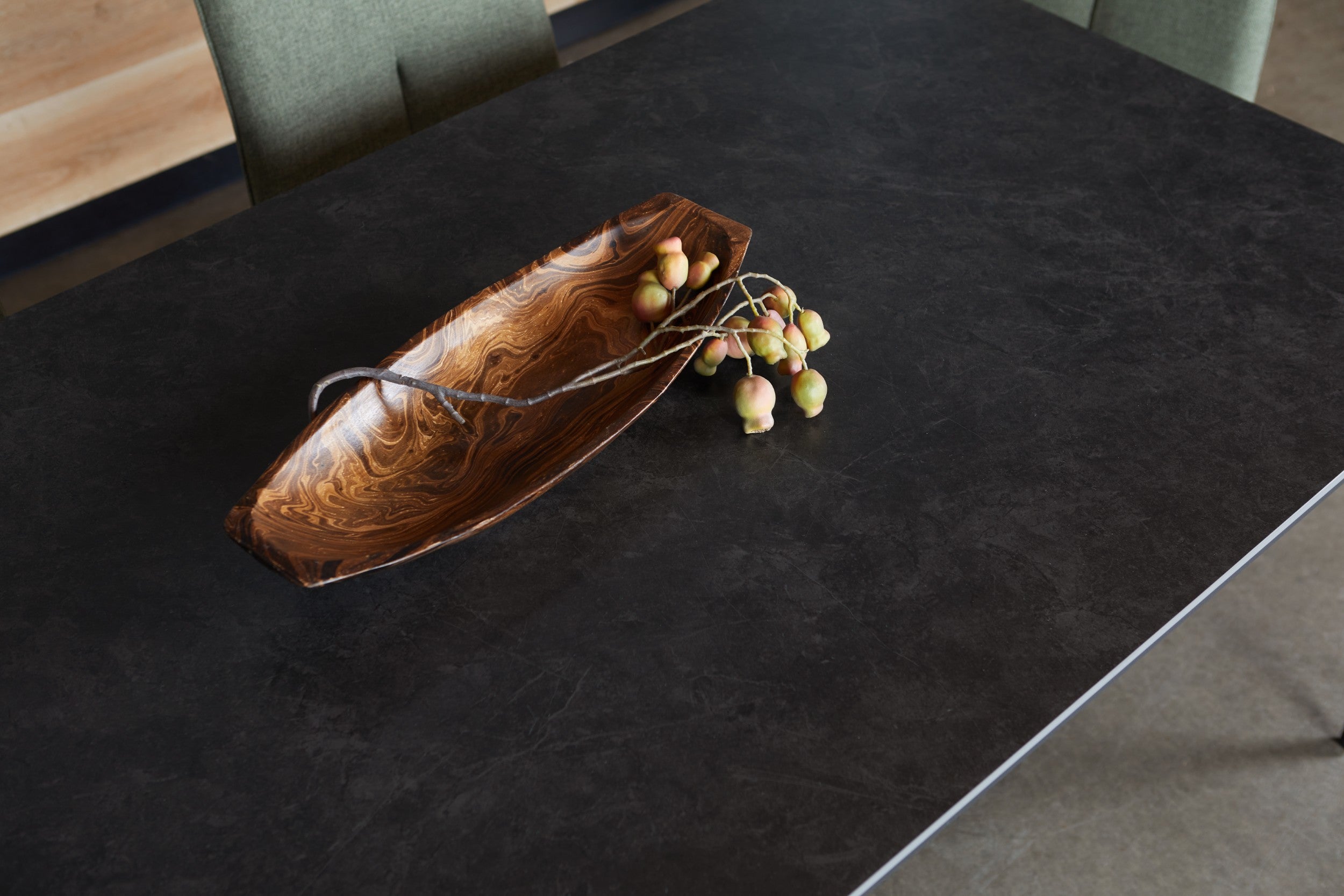 Grandeur Large Dining Table Grey Stone Ceramic