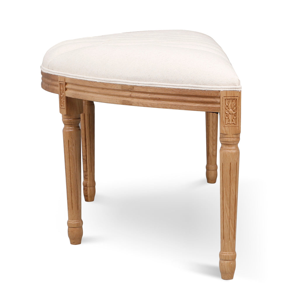 1.48m Oak Bergamo Bench-Light Beige
