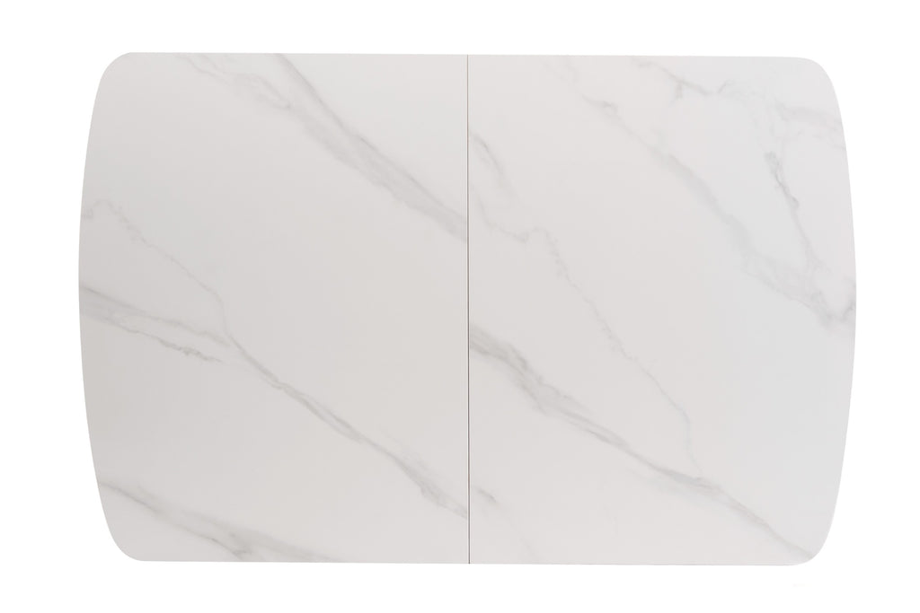 Bianca Extension Dining Table Snow White Ceramic