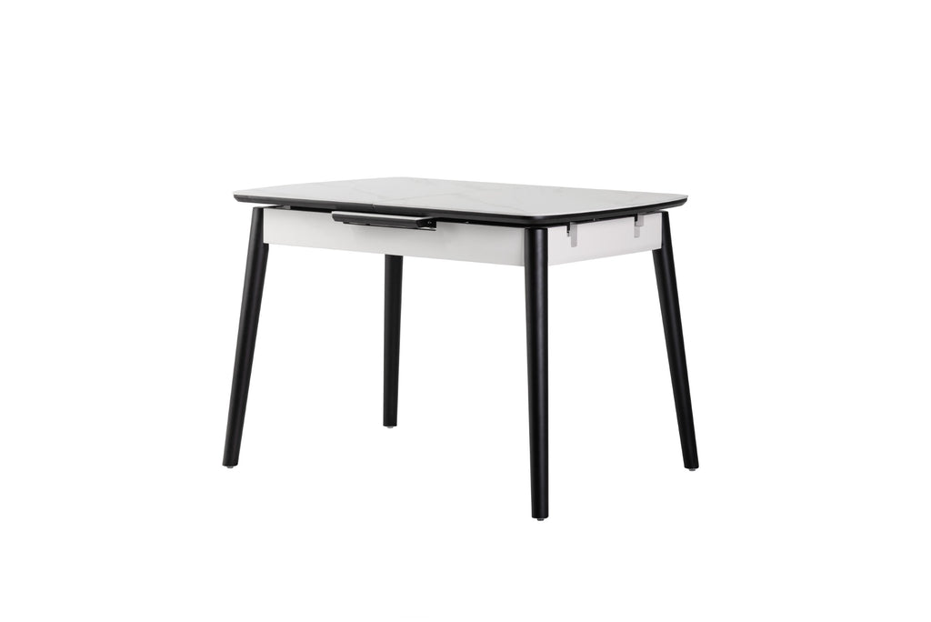 Bianca Extension Dining Table Snow White Ceramic