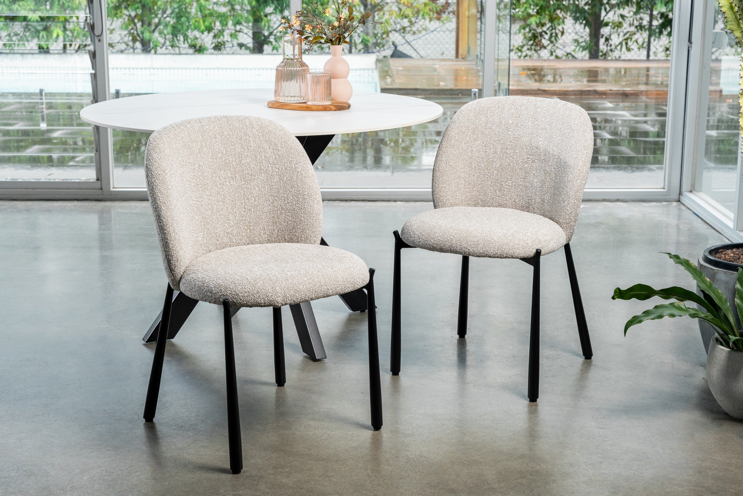 Oyster Dining Chair Sand  (Set of 2)