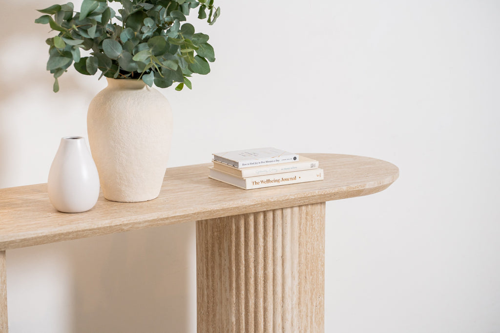 Limeston Console Table Limestone