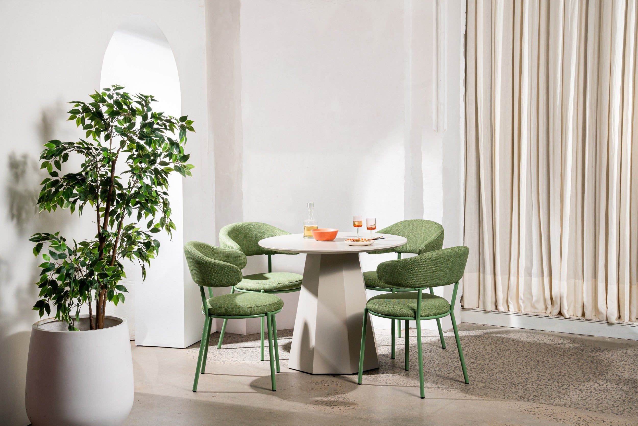 Canvas Dining Table Putty