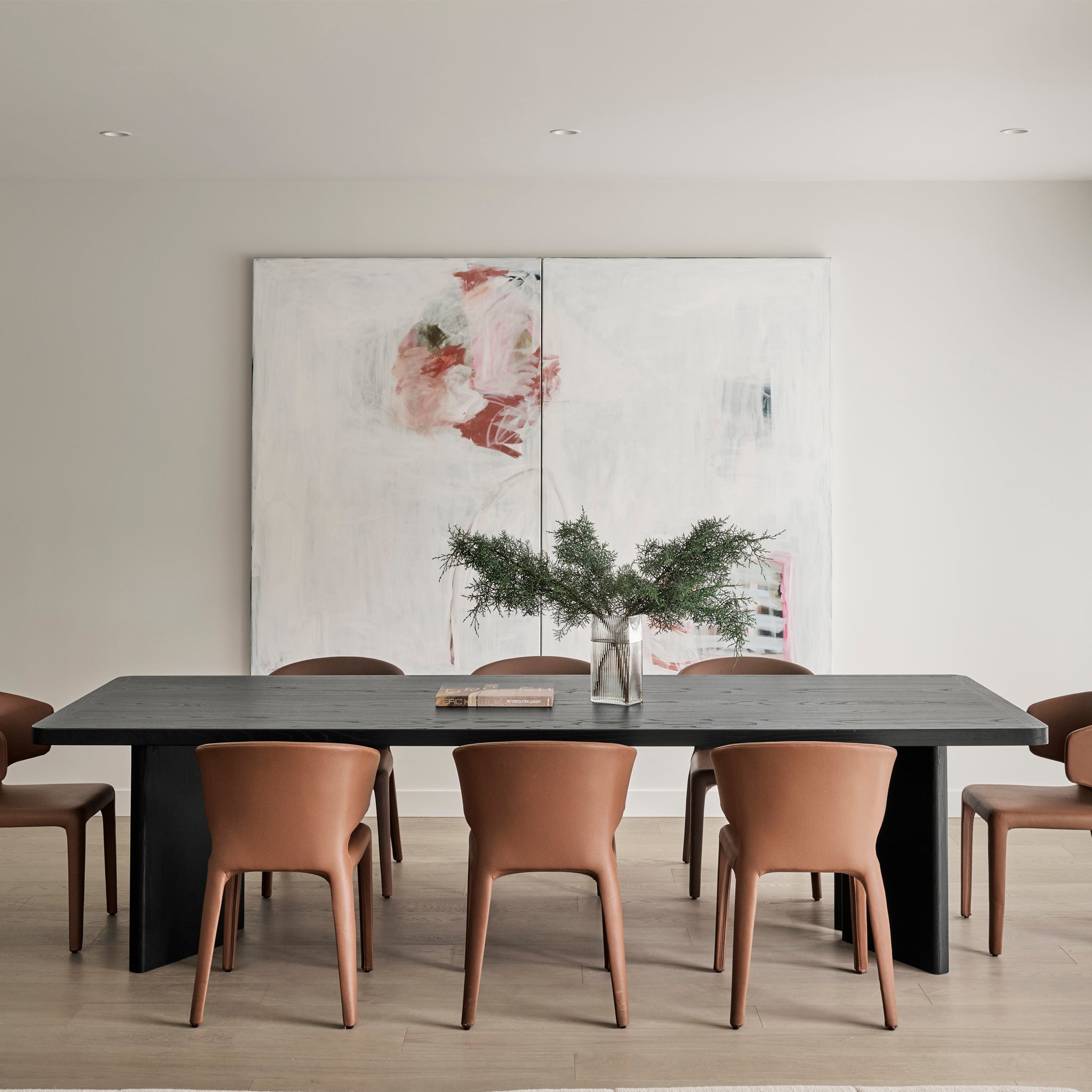 3m Elm Siena Dining Table - Full Black