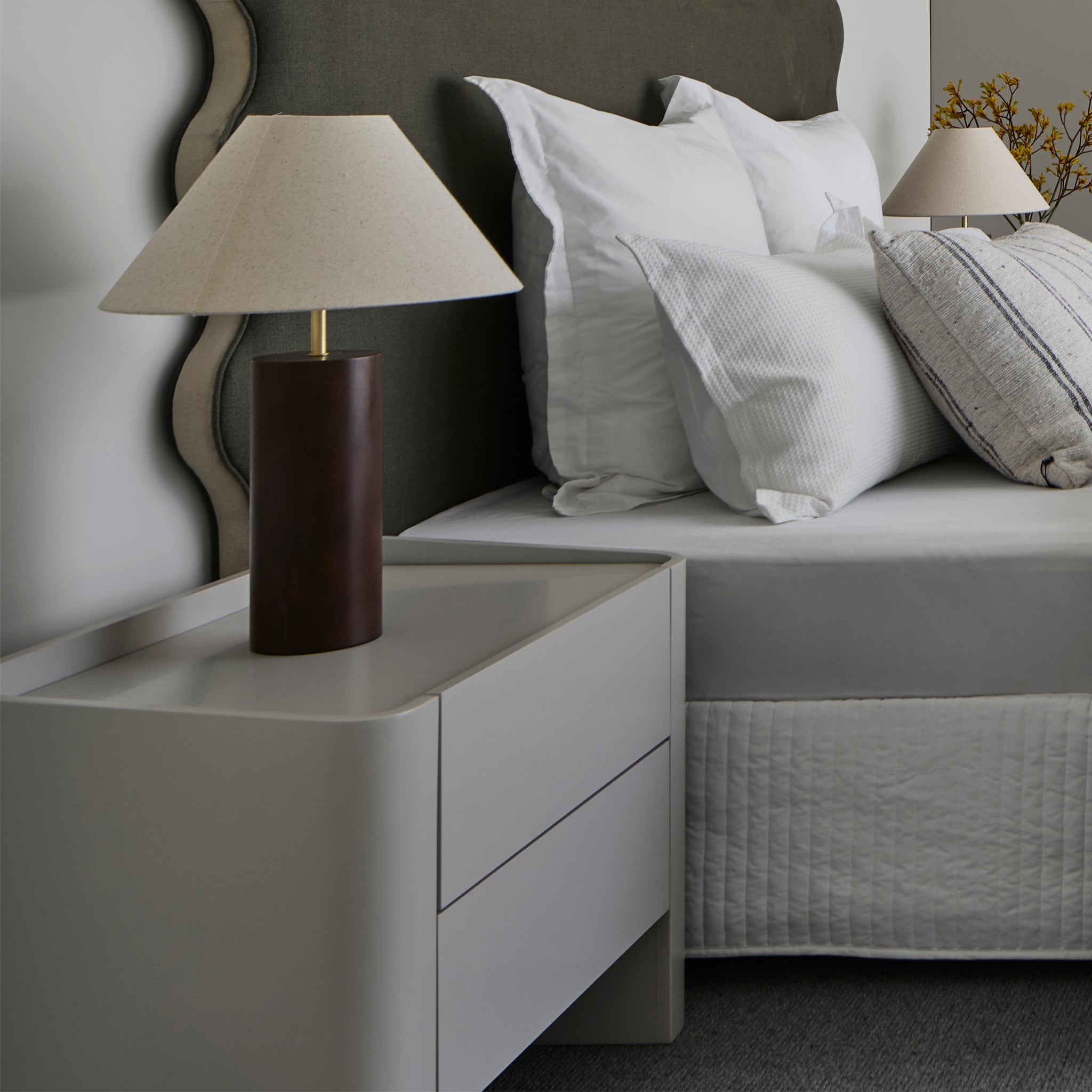 Bedside Table - Warm Grey