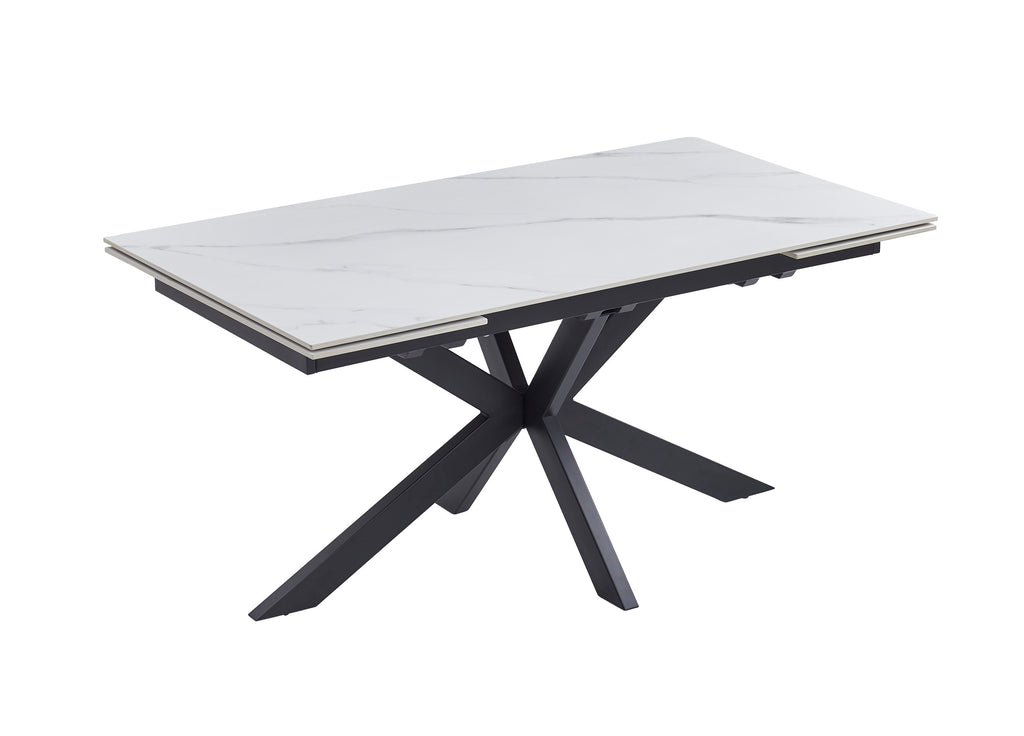 Nexvella Extension Dining Table Snow White Ceramic
