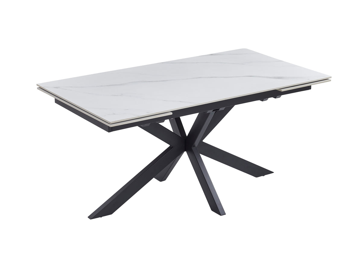 Nexvella Extension Dining Table Snow White Ceramic