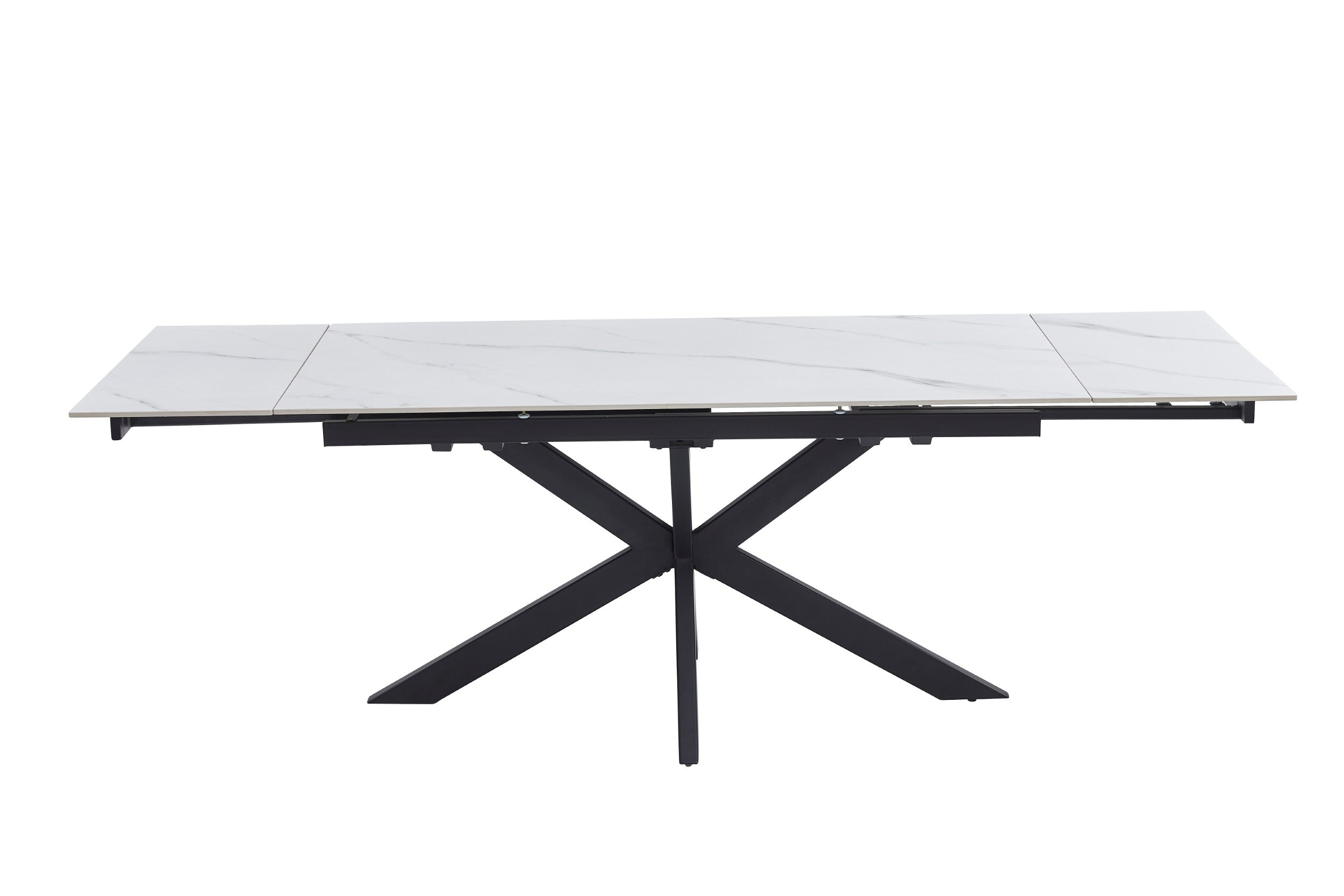 Nordica Extension Dining Table Snow White Ceramic