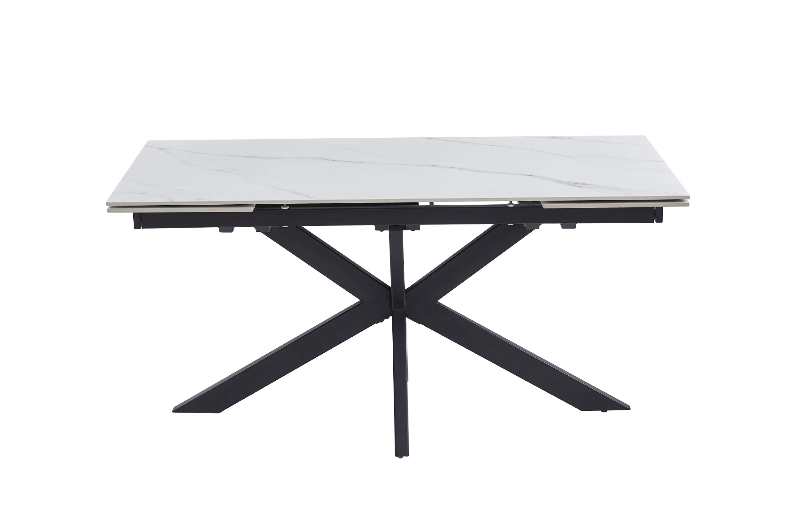 Nordica Extension Dining Table Snow White Ceramic