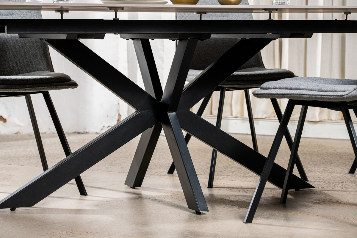 Nexvella Extension Dining Table Snow White Ceramic