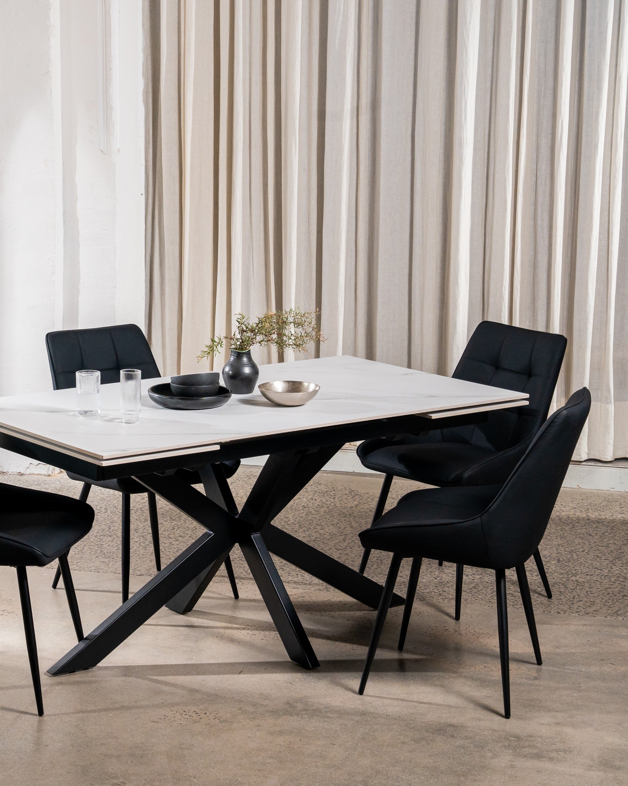 Raven Dining Chair Black (Set of 2)