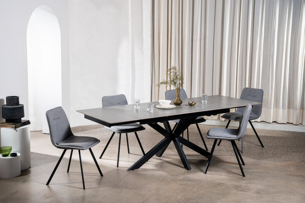 Nordica Extension Dining Table Bulgarian Grey Ceramic