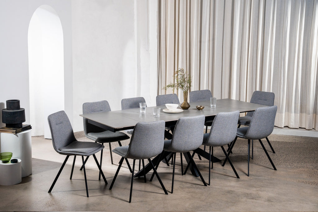 Nordica Extension Dining Table Bulgarian Grey Ceramic