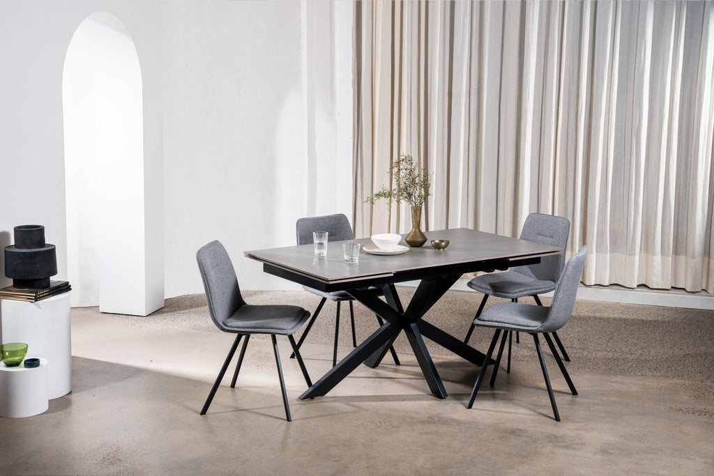 Nordica Extension Dining Table Bulgarian Grey Ceramic
