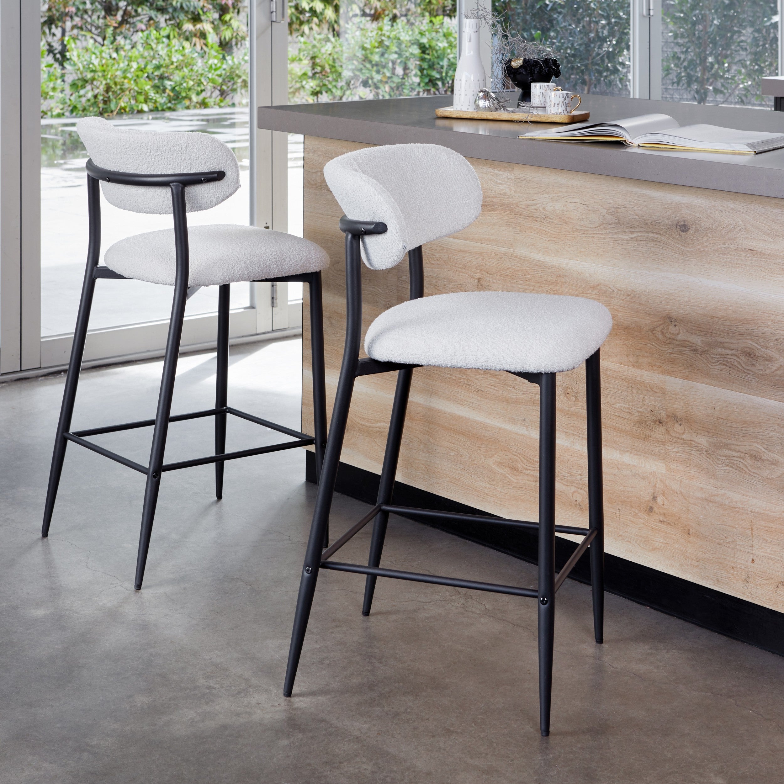 Avorio Bar Stool Off White (Set of 2)
